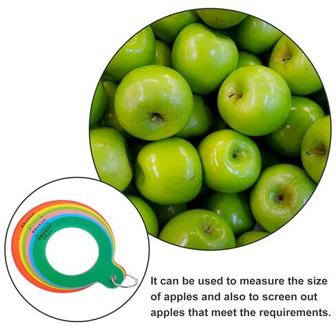 Fruit Diameter Measuring Ring Caliper Gauge, 7-Hole Plastic Fruits Ruler for Size Grading, Oranges and Citrus Diameter Measurement Tool for Farmers and Produce Sorting in Saudi Arabia