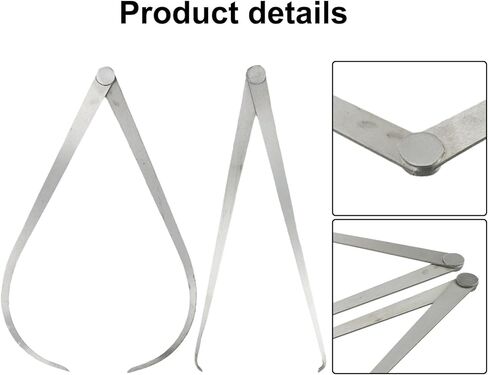 Stainless Steel Inside and Outside Caliper Gages 300mm Firm Joint Friction Metalworking Measuring Tool for Internal Hole Diameter External Thickness Sculpture Pottery Inspection in Kuwait