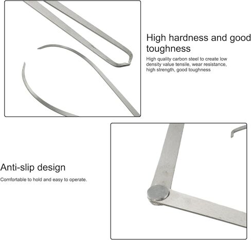 Stainless Steel Inside and Outside Caliper Gages 300mm Firm Joint Friction Metalworking Measuring Tool for Internal Hole Diameter External Thickness Sculpture Pottery Inspection in Kuwait