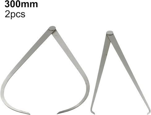 Stainless Steel Inside and Outside Caliper Gages 300mm Firm Joint Friction Metalworking Measuring Tool for Internal Hole Diameter External Thickness Sculpture Pottery Inspection in Kuwait