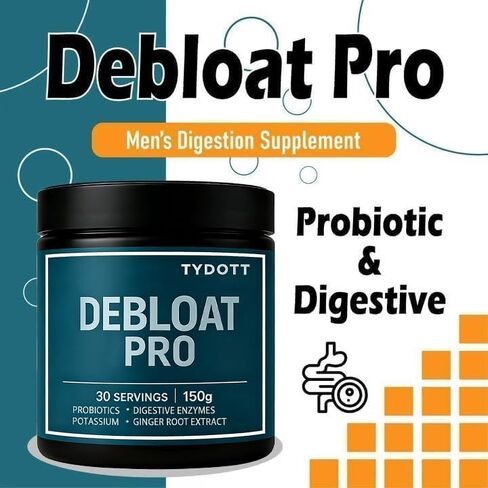 TYDOTT Debloat Pro، يحتوي على البروبيوتيك والإنزيمات الهاضمة لتخفيف الانتفاخ، ويدعم صحة الأمعاء، وامتصاص العناصر الغذائية، وراحة المعدة لدعم صحة الجهاز الهضمي in Kuwait