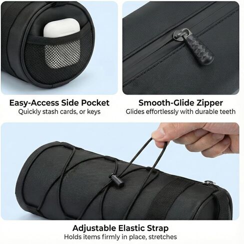 2.5L Bike Handlebar Bag, Waterproof Bicycle Front Bag with 2-Point Secure Straps, Lightweight Bike Pouch for Mountain Road Bikes and Commuting, Black 9.25 x 4.33 inch in Kuwait