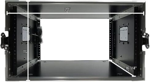 حافظات الصوت Harmony HC6UAD DJ Flight Amp 6U Rack Space Road Travel Amplifier Case in Saudi Arabia