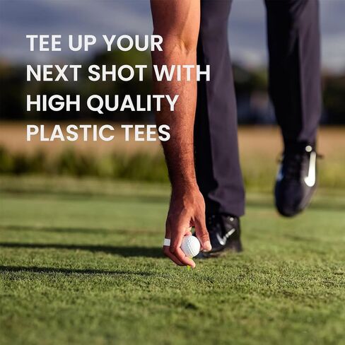 تي شيرتات Castle Golf Tee البلاستيكية مقاس 1 بوصة، قيمة 100/200 حزمة، ارتفاع ثابت لطلقات الحديد Par 3، تي شيرتات متينة وسهلة الاستخدام بمقاس صغير in Kuwait