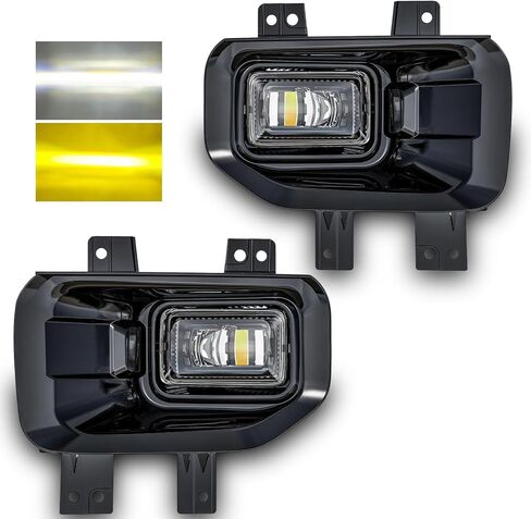 مجموعات الضوء الضوئي الممتازة LED LED لـ F150/F250/F350 2015-2020 Ford ، مجموعة مجموعة مصباح الضباب ثنائية النغمة ، 300 ٪ أكثر إشراقًا من الهالوجين ، 3000K/6500K IP67 DC 12V ، 2PCS ، JL3Z-7222-D in Kuwait