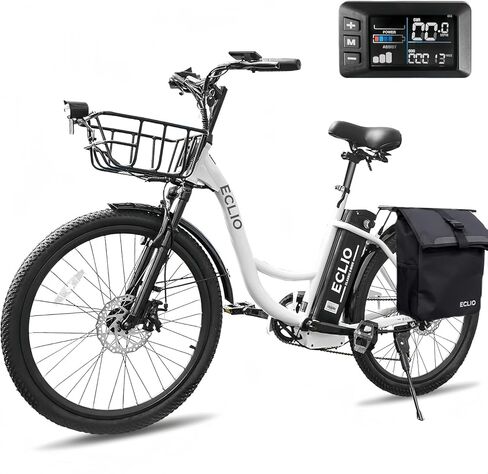 24 بوصة دراجة كهربائية طراد ، دراجة إلكترونية للبالغين ، ebike مع بطارية قابلة للإزالة ، تخطو عبر Ebike للنساء للرجال ، دراجة كهربائية في المدينة مع سلة ، لركاب المدينة in Kuwait