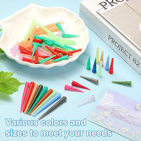 uxcell 50 Pcs Blunt Tip Tapered Dispensing Needle, 11 Gauge TT Adhesive Dispensing Tip 1.26 Inch Plastic Tapered Pinhead for Refilling Liquid Inks Adhesives Glue, Light Orange in Saudi Arabia