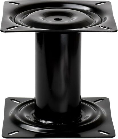 7 Inch Boat Seat Economy Pedestal Base Mount, Heavy Duty Fixed Pedestal for Boat Seat Compatible with Jon Boat Fishing Boat Kayak - Powder Coated Steel Alloy, Non-Swivel Marine Seat Base Mount in Kuwait