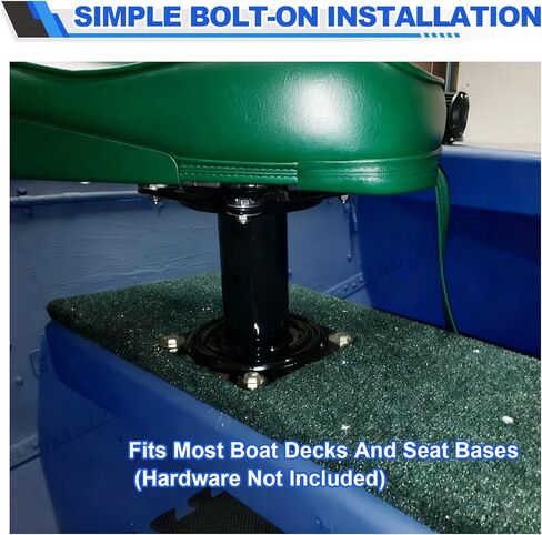 7 Inch Boat Seat Economy Pedestal Base Mount, Heavy Duty Fixed Pedestal for Boat Seat Compatible with Jon Boat Fishing Boat Kayak - Powder Coated Steel Alloy, Non-Swivel Marine Seat Base Mount in Kuwait