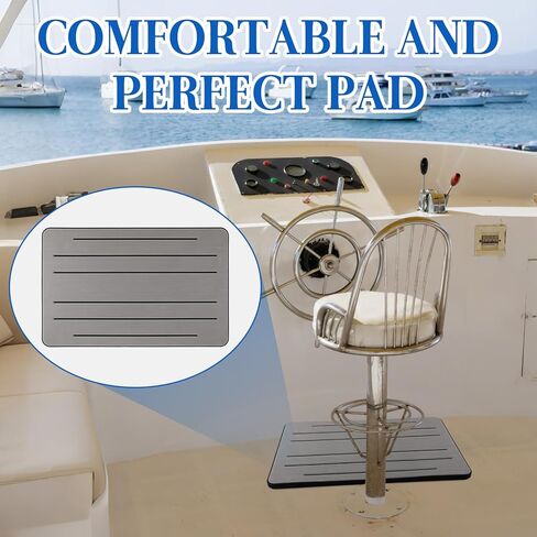 Tinideya 20mm Thick Non-Slip Helm Station Pad 22 x 14 Inches EVA Boat Helm Pad Mat Gray Chair Anti-Skid Cushion Protects Boat Seats Upholstery from Rips, Dirt Wear from Stepping on Seats in Saudi Arabia