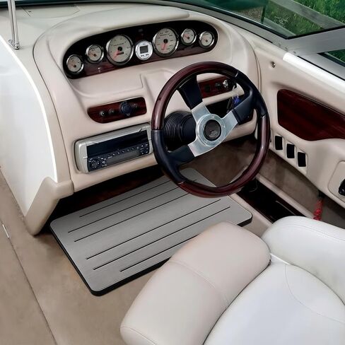 Tinideya 20mm Thick Non-Slip Helm Station Pad 22 x 14 Inches EVA Boat Helm Pad Mat Gray Chair Anti-Skid Cushion Protects Boat Seats Upholstery from Rips, Dirt Wear from Stepping on Seats in Saudi Arabia