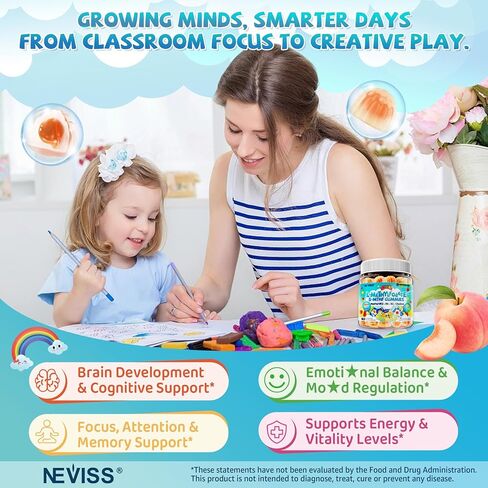 Kids L-Methylfolate Gummies, Active 5-MTHF + Methyl B12, Vitamin B6, B2, Choline, Vegan Omega 3 DHA & EPA, Methylated Multivitamin, MTHFR Supplement for Methylation, Focus, Cognition, Brain, 60 Cts in Saudi Arabia
