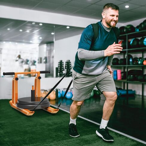 مزلجات الوزن من كيبيكا للتدريب، مزلجة كرة القدم بالدفع والسحب، مقبض ارتفاع قابل للتعديل، إطار فولاذي شديد التحمل، مزلقة مزلقة لسرعة الجري، القوة، مصممة لألواح الوزن 1 بوصة و2 بوصة in Kuwait