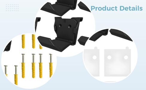 6 Pcs Controller And Headset Wall Mount, Adhesive & Screws Installation, Foldable Hanger For Game Consoles, Black, Space-Saving in Saudi Arabia