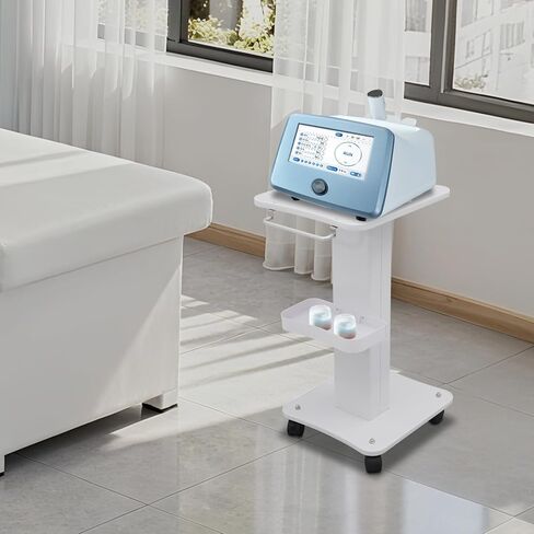 عربة ترولي لصالونات التجميل، عجلات هادئة 360 درجة مع عربة تخزين دوارة لمختبر صالون الحلاقة والعيادة، باللون الأبيض in Kuwait