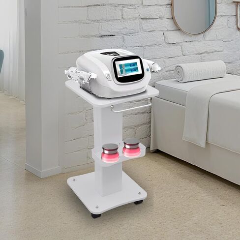 عربة ترولي لصالونات التجميل، عجلات هادئة 360 درجة مع عربة تخزين دوارة لمختبر صالون الحلاقة والعيادة، باللون الأبيض in Kuwait