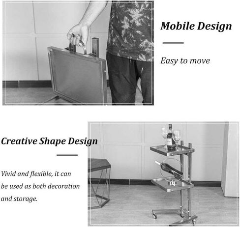 Hair Trolley On Wheels - Folding Stainless Steel Beauty Salon Spa Rolling Cart for Barber Shop, Load 70Kg - Gold/White Color Options,White in Saudi Arabia