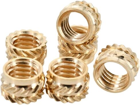 Threaded Inserts for 3D Printing, 100pcs Heat Set Threaded Inserts, Brass Nut Hot Melt Knurled with Double Twill M2 to M8(M2x4x3.2mm) in Saudi Arabia