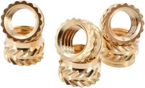 Threaded Inserts for 3D Printing, 100pcs Heat Set Threaded Inserts, Brass Nut Hot Melt Knurled with Double Twill M2 to M8(M2x4x3.2mm) in Saudi Arabia