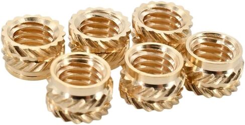 Threaded Inserts for 3D Printing, 100pcs Heat Set Threaded Inserts, Brass Nut Hot Melt Knurled with Double Twill M2 to M8(M2x4x3.2mm) in Saudi Arabia