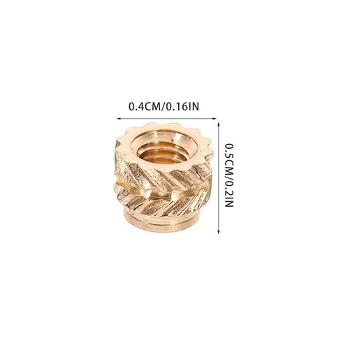 120 قطعة النحاس الخيوط إدراج M3x4x5mm مخرش الحرارة مجموعة الإناث موضوع تضمين المكسرات لحقن صب وتطبيقات الطابعة ثلاثية الأبعاد in Kuwait