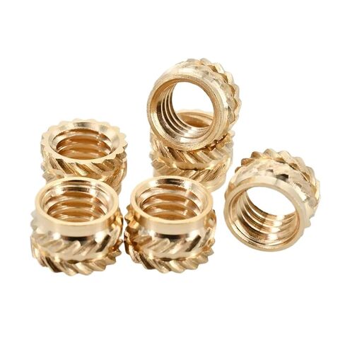100-300Pcs M2 M2.5 M3 M4 M5 M6 M8 Heat Set Threaded Insert Brass Nut Hot Melt Knurled Inserts Double Twill Embedment Copper Nuts(200PCS,M2.5xL5xOD3.5) in Saudi Arabia