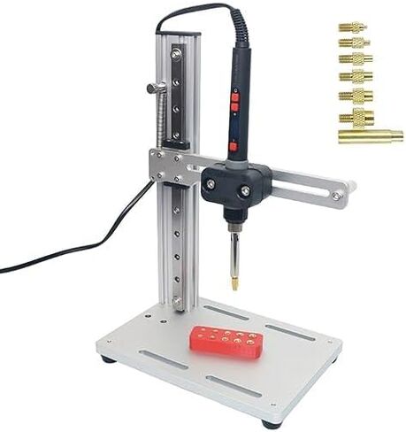 آلة الضغط الحراري العمودي، أداة طرف إدخال مجموعة الحرارة مع مكواة لحام، أطراف إدخال نحاسية M2-M8، تعديل متعدد الاتجاهات، أداة ضبط الحرارة الدقيقة (20.5 سم) in Kuwait