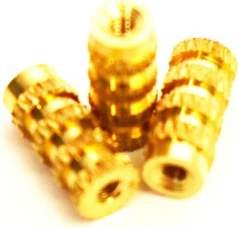 [منتجات J&J] إدراج نحاس M2 40 قطعة، 4.5 مم OD، طول 10 مم، خيط M2 أنثى، المشتت الحراري أو إدراج قولبة الحقن، 40 قطعة in Kuwait