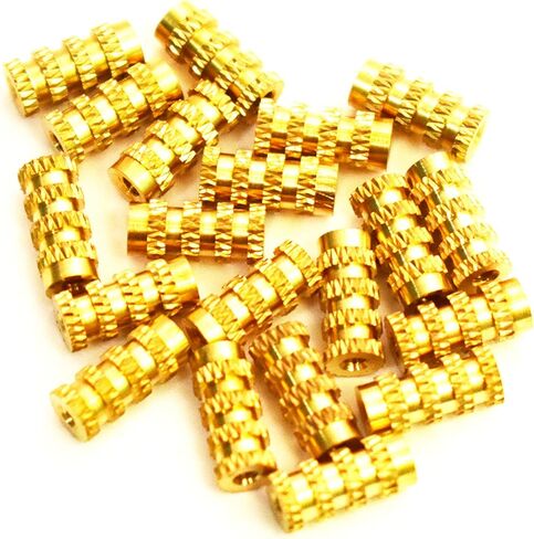 [منتجات J&J] إدراج نحاس M2 40 قطعة، 4.5 مم OD، طول 10 مم، خيط M2 أنثى، المشتت الحراري أو إدراج قولبة الحقن، 40 قطعة in Kuwait