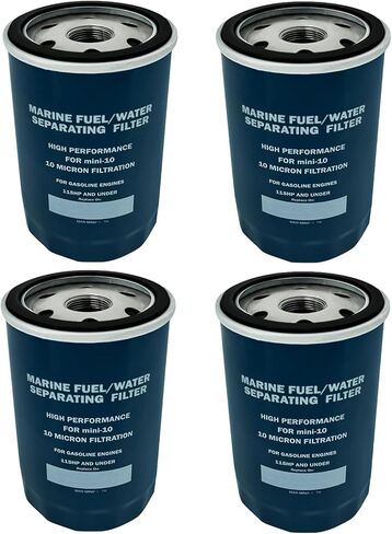 MAR-MINIF-IL-TR فلتر فاصل المياه لـ Ya-maha Mini-10 10 ميكرون MAR-MIOAS-00-00 Sierra 18-7865 Mallory 9-37808 جميع اللوحات الخارجية حتى 115 حصانًا ونماذج EFI - 4 عبوات in Kuwait