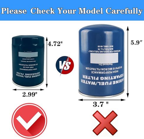 MAR-MINIF-IL-TR فلتر فاصل المياه لـ Ya-maha Mini-10 10 ميكرون MAR-MIOAS-00-00 Sierra 18-7865 Mallory 9-37808 جميع اللوحات الخارجية حتى 115 حصانًا ونماذج EFI - 4 عبوات in Kuwait