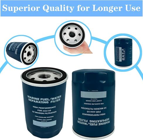 MAR-MINIF-IL-TR فلتر فاصل المياه لـ Ya-maha Mini-10 10 ميكرون MAR-MIOAS-00-00 Sierra 18-7865 Mallory 9-37808 جميع اللوحات الخارجية حتى 115 حصانًا ونماذج EFI - 4 عبوات in Kuwait