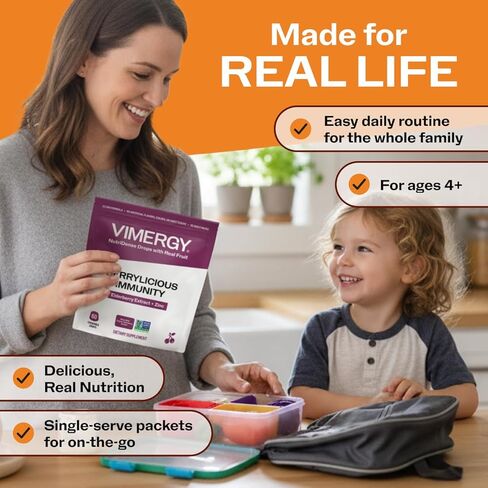 Vimergy NutriDense Elderberry + Zinc Berrylicious Immunity* Chewables, Vegan, No Artificial Sweeteners, Gluten-Free, Adult & Kids Immune Support, 30 Servings (60 Count) in Saudi Arabia