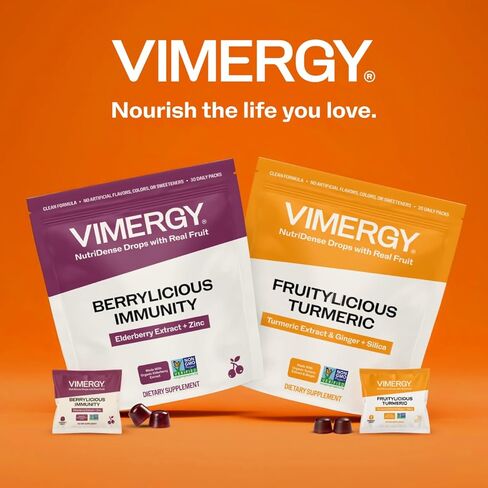 Vimergy NutriDense Elderberry + Zinc Berrylicious Immunity* Chewables, Vegan, No Artificial Sweeteners, Gluten-Free, Adult & Kids Immune Support, 30 Servings (60 Count) in Saudi Arabia