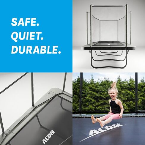 ACON 16 HD مستطيل الترامبولين مع حاوية أمان وسلم - 17 x 9.8 ft كبير مستطيل الترامبولين في الهواء الطلق، 140 HD Springs، SafeMat، 1650 رطل إطار فولاذي تم اختباره، ضمان الإطار لمدة 10 سنوات in Saudi Arabia