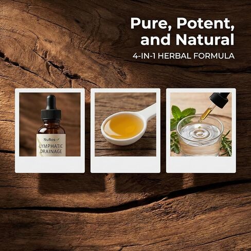 Nuflos Lymphatic Drainage Drops, Lymphatic Drainage Supplements, Premium 4-in-1 Herbal Blend, Daily Wellness & Overall Relief, 2 Fl. Oz (A) in Saudi Arabia