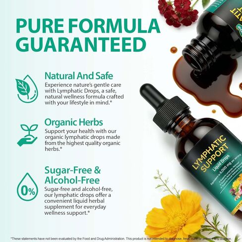 FANSHI Lymphatic Drainage Drops – Advanced Botanical Formula with 16 Herbs & Liposomal Delivery – Supports Immune Health – Maximum Absorption & Vegan in Kuwait