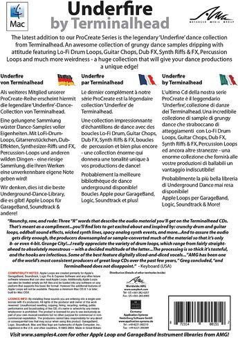 Underfire Vol 1 - Terminalhead - Grungy Apple Loops for Apple's GarageBand & Logic [Online Code] in Kuwait