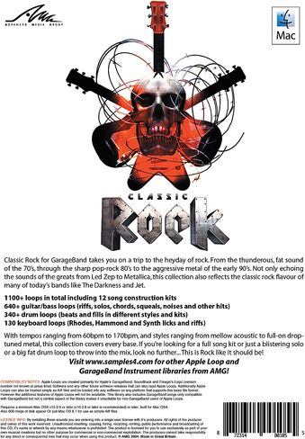 Rock for GarageBand - Over 1100 Classic Rock Loops for Apple's GarageBand & Logic [Online Code] in Kuwait