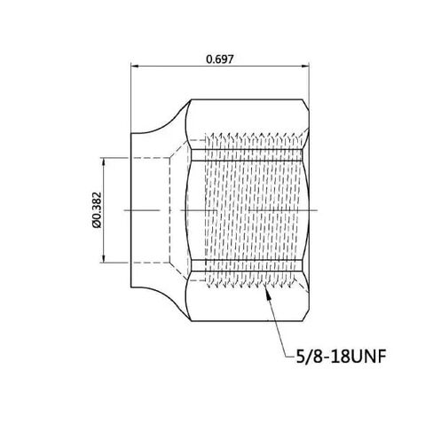 2 Pack Flare 1/4 in. Short Forged Flare Brass Nut Fitting A-60 in Saudi Arabia
