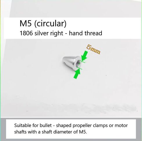 RC Aircraft Accessories: Motor Bullet-Shaped Nuts and Left-Hand/Right-Hand Thread Screws (M5 Circular(2CW+2CCW)) in Saudi Arabia