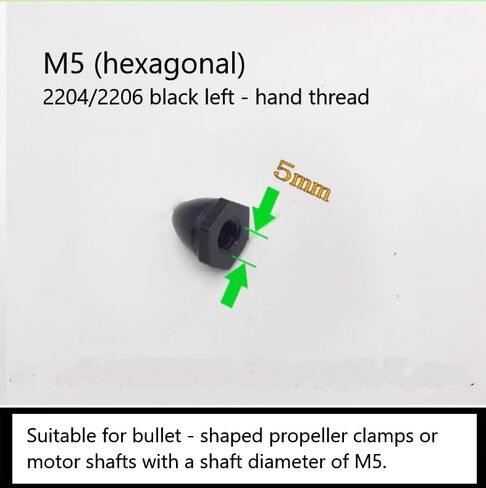 RC Aircraft Accessories: Motor Bullet-Shaped Nuts and Left-Hand/Right-Hand Thread Screws (M5 Circular(2CW+2CCW)) in Saudi Arabia