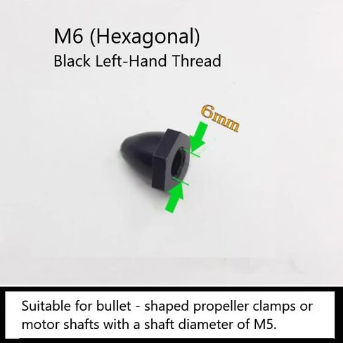 RC Aircraft Accessories: Motor Bullet-Shaped Nuts and Left-Hand/Right-Hand Thread Screws (M5 Circular(2CW+2CCW)) in Saudi Arabia