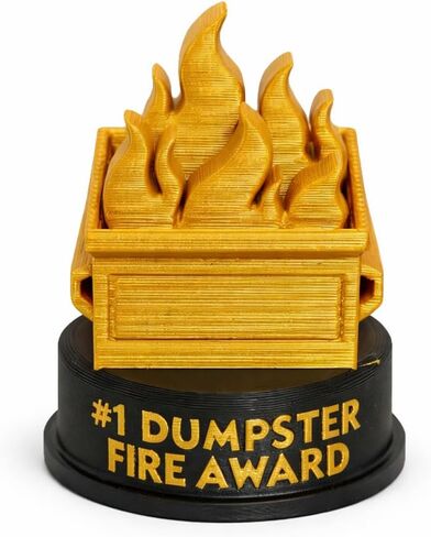 MunnyGrubbers - 4 Inch Funny Novelty Meme Award Trophy - Your Did it - You did it - Big Dill - Quacktastic - Top Banana - Cream of The Crop - Dumpster Fire - Plastic Trophy for Gifts and Laughs in Saudi Arabia