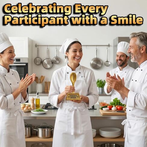 6 Inch Cook Off Trophy Wooden Spoon Award - Funny Cookie Trophy for Bake-Off,Last Place,Game Night,Chili & Salsa Competitions in Kuwait