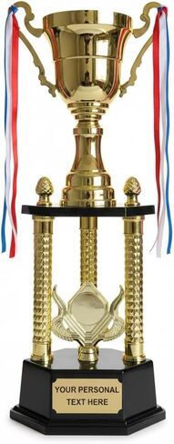 كأس كبير مقاس 25 بوصة مع نقش مخصص مجاني - جائزة كأس معدني Premuim لكرة القدم الخيالية، وتقدير الشركات، والبطولات الرياضية - كأس بطولة عملاقة مخصصة in Kuwait