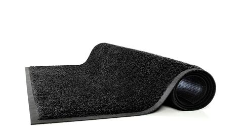 Guardian 94031035 Platinum Series Indoor Wiper Floor Mat, Rubber with Nylon Carpet, 3'x 10', Black in Kuwait