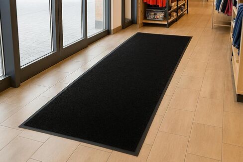 Guardian 94031035 Platinum Series Indoor Wiper Floor Mat, Rubber with Nylon Carpet, 3'x 10', Black in Kuwait