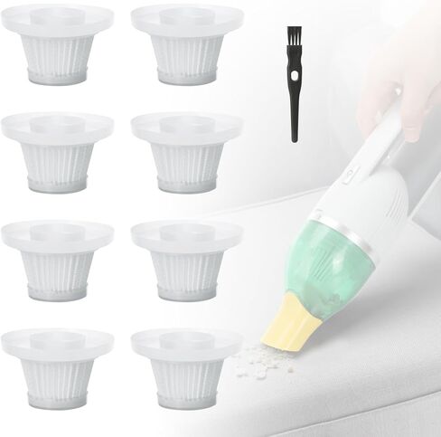 LANMU 8 عبوات بديلة لفلتر مكنسة كهربائية Hepa متوافقة مع مكنسة Duck Vac اللاسلكية كما نشاهد على التلفزيون، قطع غيار Habd Vac قابلة للغسل وإعادة الاستخدام in Kuwait