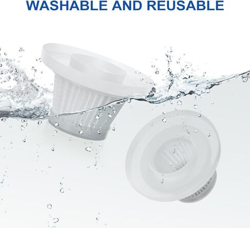 LANMU 8 عبوات بديلة لفلتر مكنسة كهربائية Hepa متوافقة مع مكنسة Duck Vac اللاسلكية كما نشاهد على التلفزيون، قطع غيار Habd Vac قابلة للغسل وإعادة الاستخدام in Kuwait